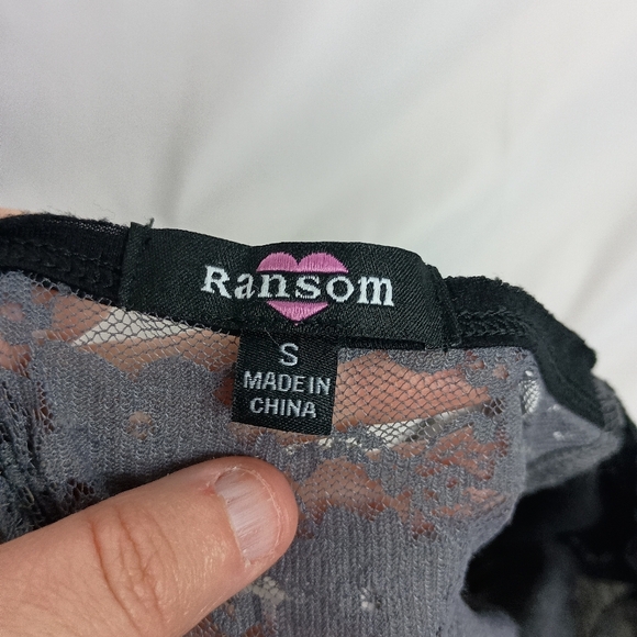 2/$30 Ransom Blue Graphic Raglan Tee (#800) - Picture 2 of 5